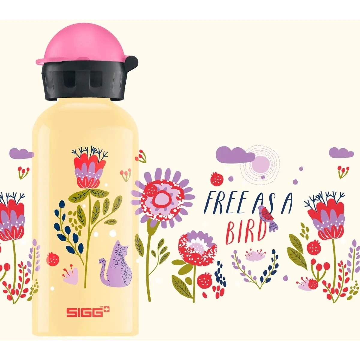 SIGG KBT Kids Water Bottle - Kinder Drinkfles - 0.4 L - Free As A Bird 2 SIGG KBT Kids Water Bottle - Kinder Drinkfles - 0.4 L - Free As A Bird - Afbeelding 2