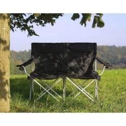 Basic NATURE | Relags Travelchair Love Seat Campingstoel - Zwart -Buitensport Winkel basic nature travelchair camping chair love seat black 5 1435342