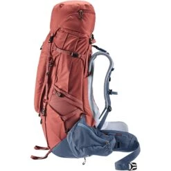 Deuter Aircontact X 60+15 SL Women's Trekking Backpack - Redwood-ink -Buitensport Winkel deuter aircontact x 60 15 sl women trekking backpack redwood ink 6 1236914