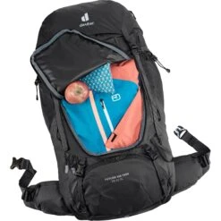 Deuter Futura Air Trek 55+10 SL Damesrugzak Trekking - Black-graphite -Buitensport Winkel deuter futura air trek 55 10 sl women backpack black graphite 9 922427