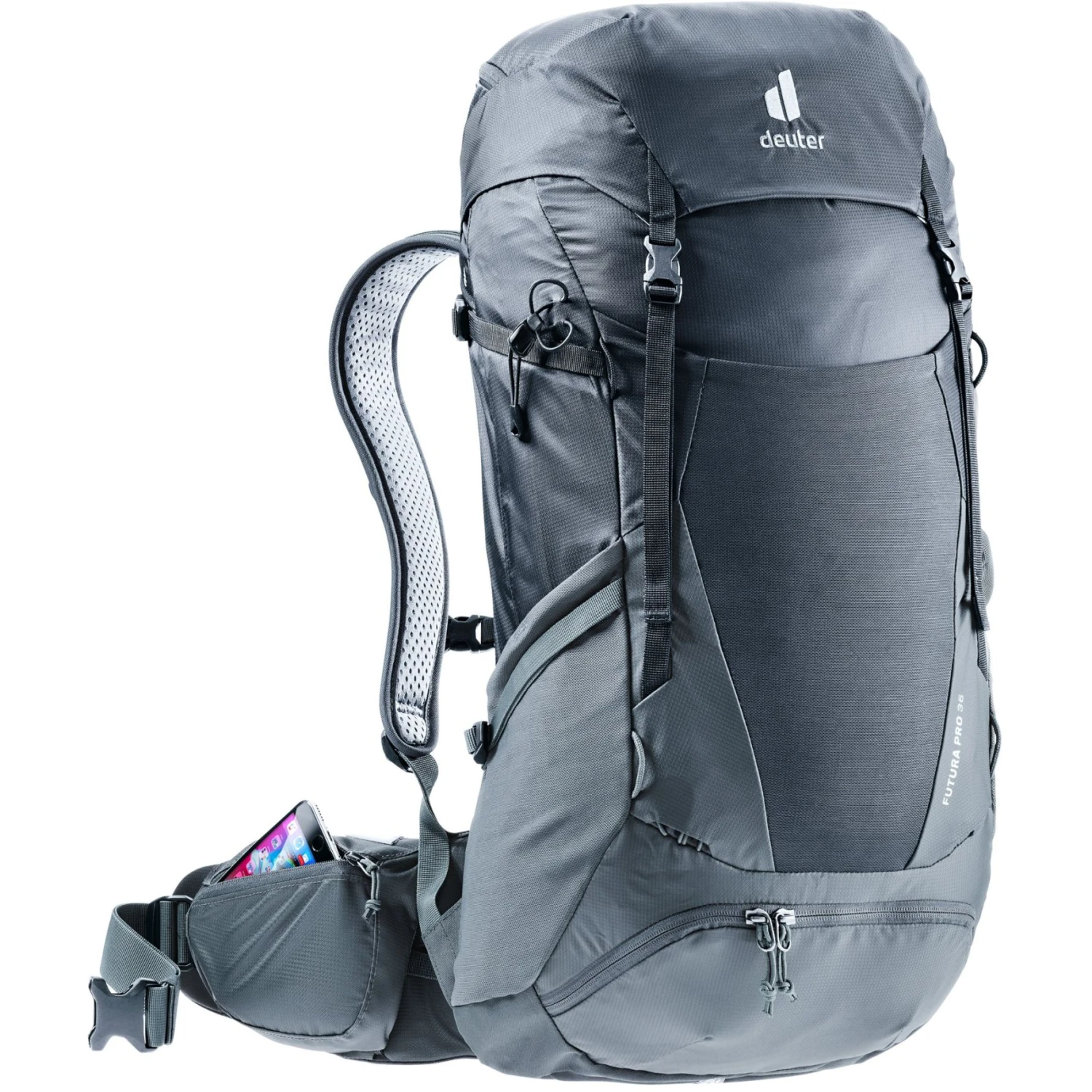 Deuter Futura Pro 36 Rugzak - Black-graphite 6 Deuter Futura Pro 36 Rugzak - Black-graphite - Afbeelding 6