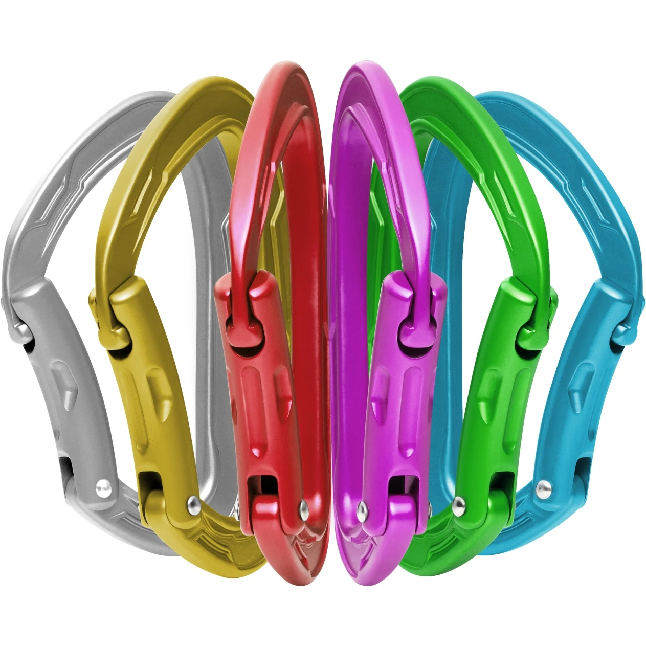 Edelrid Mission II Carabiner ( 6-Pack) - Assorted Colours 1 Edelrid Mission II Carabiner ( 6-Pack) - Assorted Colours