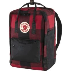 FJÄLLRÄVEN Fjällräven Kanken Re-Wool Laptop 15" Rugzak - Red-black