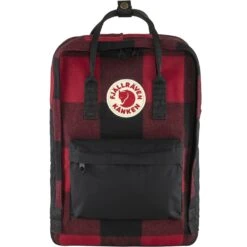 FJÄLLRÄVEN Fjällräven Kanken Re-Wool Laptop 15" Rugzak - Red-black -Buitensport Winkel fjaellraeven kanken re wool laptop 15 backpack red black 4 1025478