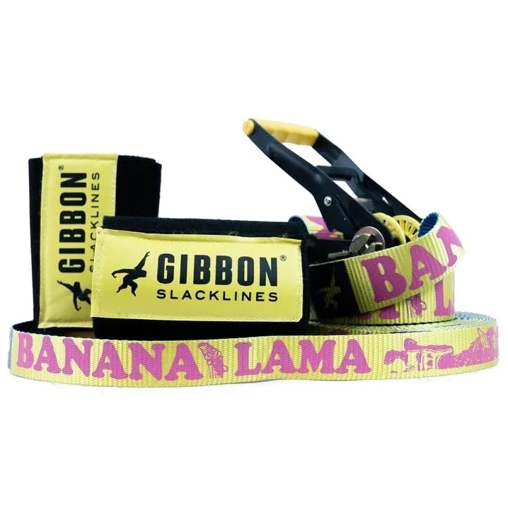 GIBBON Banana Lama Treewear Set Slackline - Blauw/geel 1 GIBBON Banana Lama Treewear Set Slackline - Blauw/geel
