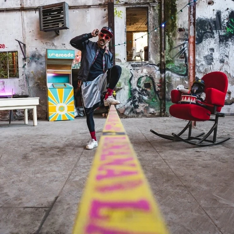 GIBBON Banana Lama Treewear Set Slackline - Blauw/geel 7 GIBBON Banana Lama Treewear Set Slackline - Blauw/geel - Afbeelding 7