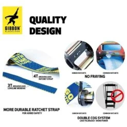 GIBBON Flowline Treewear Set Slackline 25m - Blauw/geel -Buitensport Winkel gibbon flowline treewear set blue yellow 18222 07 1512221