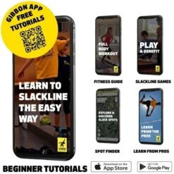 GIBBON Slackrack Classic 4.5m - Geel/zwart -Buitensport Winkel gibbon slackrack classic yellow black 16117 02 1512325