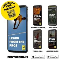 GIBBON Surferline Treewear Set Slackline 30m - Paars -Buitensport Winkel gibbon surferline treewear set purple 18831 03 1512355