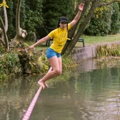 GIBBON Surferline Treewear Set Slackline 30m - Paars -Buitensport Winkel gibbon surferline treewear set purple 18831 04 1512356