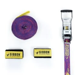 GIBBON Surferline Treewear Set Slackline 30m - Paars -Buitensport Winkel gibbon surferline treewear set purple 18831 05 1512357
