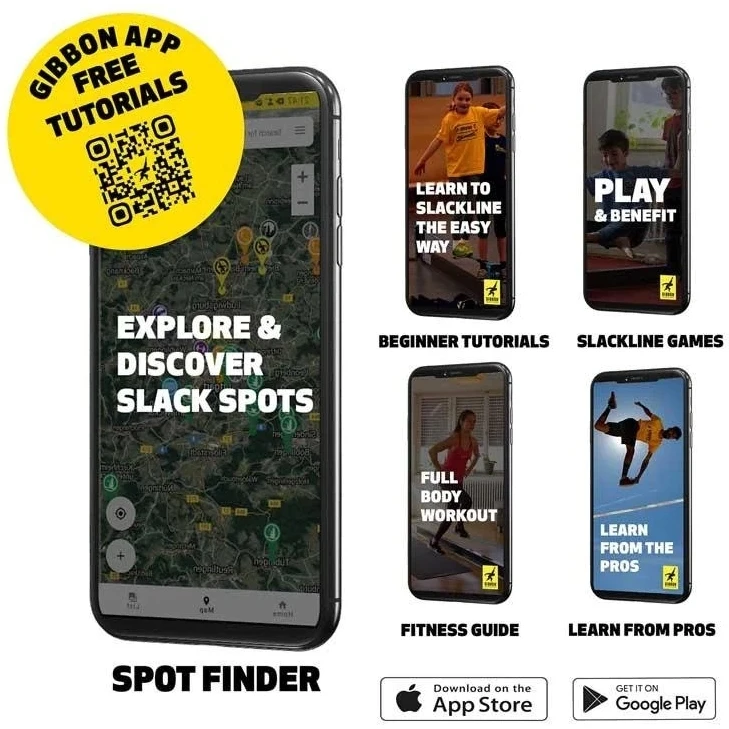 GIBBON Travelline Treewear - 15m Slackline Set 9 GIBBON Travelline Treewear - 15m Slackline Set - Afbeelding 9