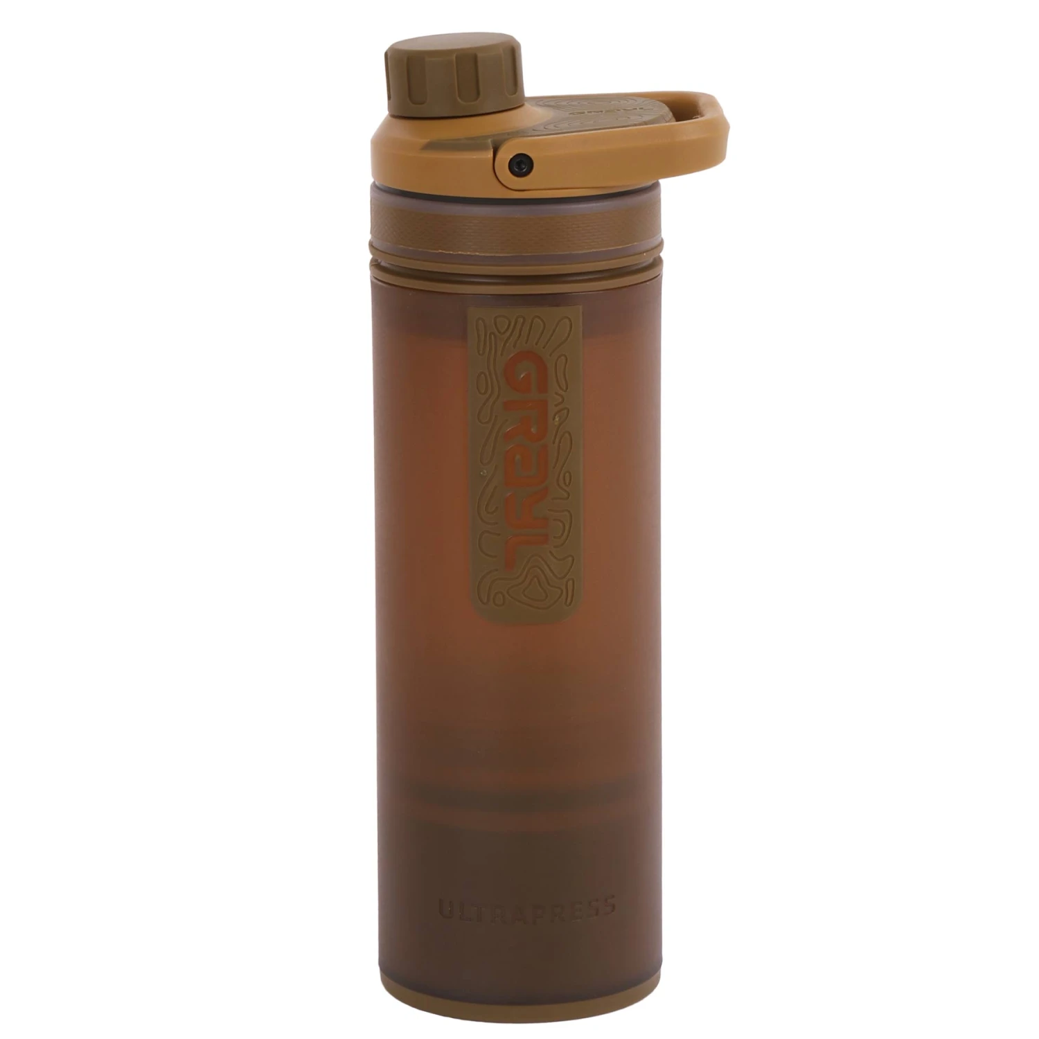 Grayl UltraPress Purifier Drinkfles Met Waterfilter - 500ml - Coyote Brown 1 Grayl UltraPress Purifier Drinkfles Met Waterfilter - 500ml - Coyote Brown