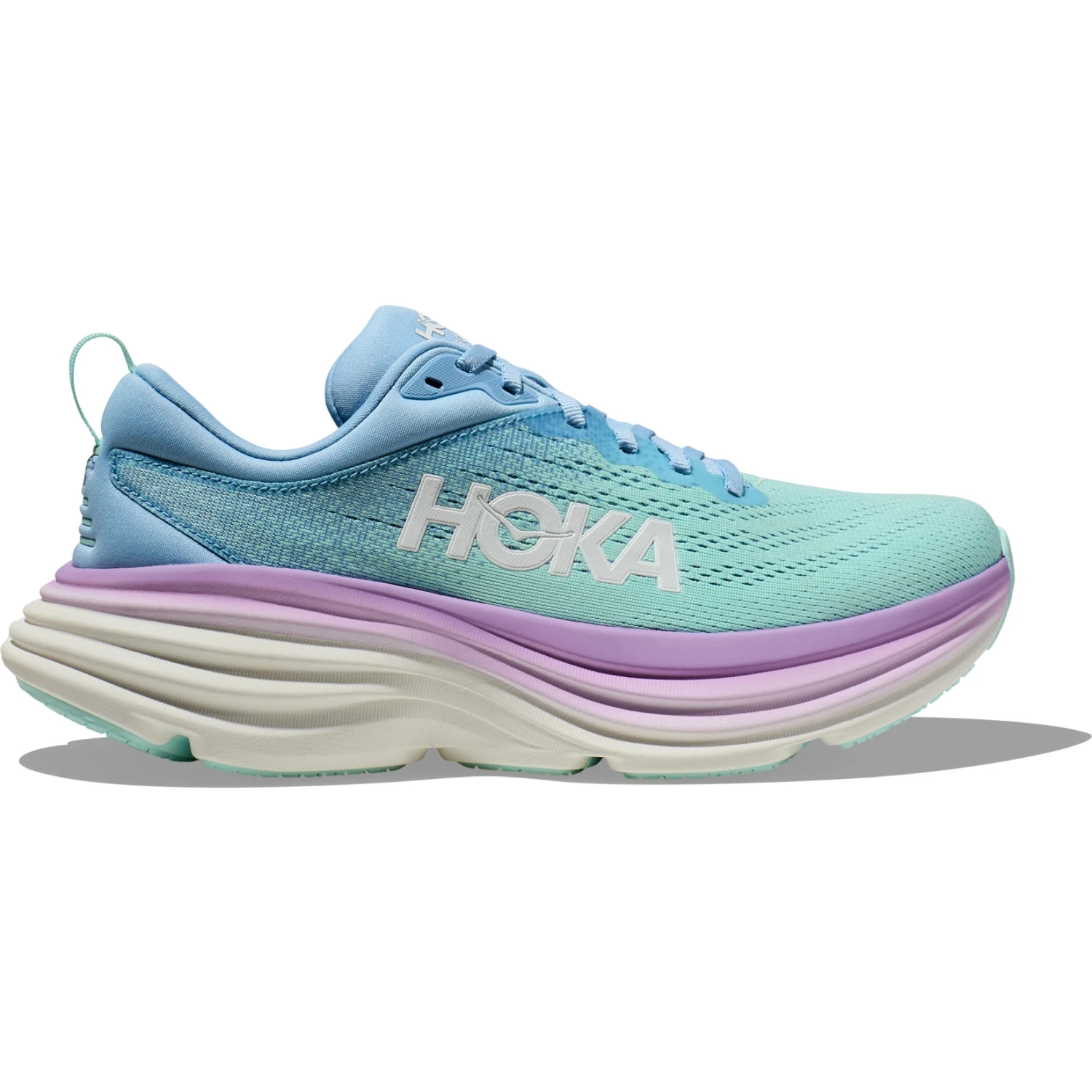 Hoka Bondi 8 Hardloopschoenen Dames - Airy Blue / Sunlit Ocean 3 Hoka Bondi 8 Hardloopschoenen Dames - Airy Blue / Sunlit Ocean - Afbeelding 3