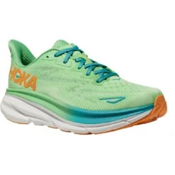 Hoka Clifton 9 Hardloopschoenen Heren - Zest / Lime Glow