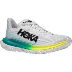 Hoka Mach 5 Hardloopschoenen - Wit / Blue Glass