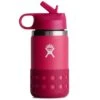 Hydro Flask 12 Oz Kids Wide Mouth Isoleerfles + Straw Lid - 355ml - Peony