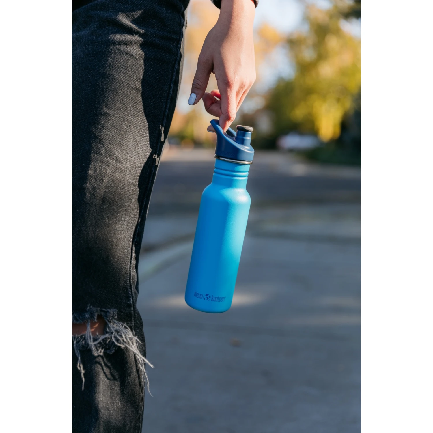 Klean Kanteen Classic Drinkfles Met Sport Cap 532 Ml - Zwart 2 Klean Kanteen Classic Drinkfles Met Sport Cap 532 Ml - Zwart - Afbeelding 2