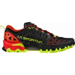 La Sportiva Bushido II Hardloopschoenen - Black/Goji -Buitensport Winkel la sportiva bushido ii running shoes black goji 3 912511