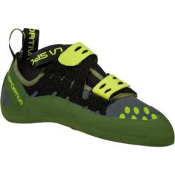 La Sportiva GeckoGym Vegan Klimschoenen - Olive/Neon -Buitensport Winkel la sportiva geckogym vegan climbing shoes olive neon 6 1064504