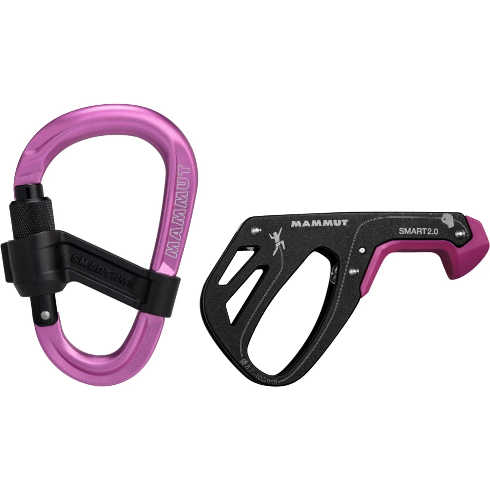 Mammut Smart 2.0 Belay Package Device + Smart HMS Carabiner - Pink 1 Mammut Smart 2.0 Belay Package Device + Smart HMS Carabiner - Pink