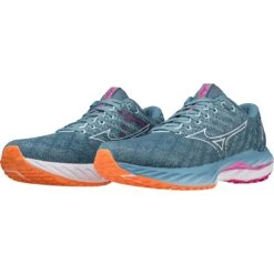 Mizuno Wave Inspire 19 Hardloopschoenen Dames - Provincial Blue / White / Magnificent Magenta -Buitensport Winkel mizuno wave inspire 19 womens running shoes provincial blue white magnificent magenta 4 1399088