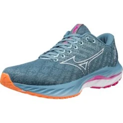Mizuno Wave Inspire 19 Hardloopschoenen Dames - Provincial Blue / White / Magnificent Magenta -Buitensport Winkel mizuno wave inspire 19 womens running shoes provincial blue white magnificent magenta 5 1399089