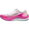Mizuno Wave Rebellion Flash Hardloopschoenen Dames - White / Silver / Magnificent Magenta