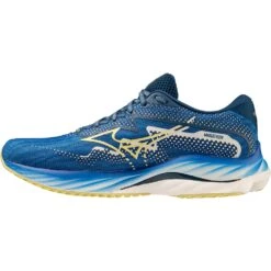 Mizuno Wave Rider 27 Amsterdam Hardloopschoenen Heren - Lapis Blue / Gluten Yellow / Poseidon -Buitensport Winkel mizuno wave rider 27 amsterdam running shoes lapis blue 459c poseidon 7 1503956