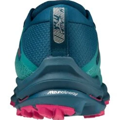 Mizuno Wave Rider TT Hardloopschoenen Dames - Lagoon / Moroccan Blue / Pink Peacock -Buitensport Winkel mizuno wave rider tt womens trail running shoes lagoon moroccan blue pink peacock 5 1115690