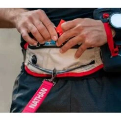 Nathan Sports K9 Runner's Waistbelt With Leash - Large - Vapor Blue/Lollipop -Buitensport Winkel nathan sports k9 runners large waistbelt with leash vapor blue lollipop 12 1028663