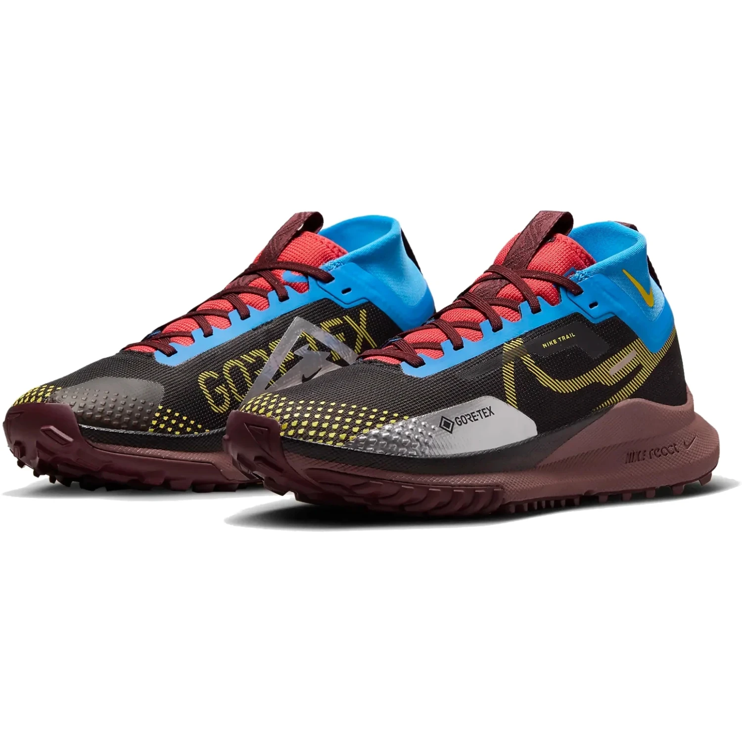 Nike React Pegasus Trail 4 GORE-TEX Trailrunning Schoenen Dames - Black/vivid Sulfur-lite Photo Blue DJ7929-003 4 Nike React Pegasus Trail 4 GORE-TEX Trailrunning Schoenen Dames - Black/vivid Sulfur-lite Photo Blue DJ7929-003 - Afbeelding 4