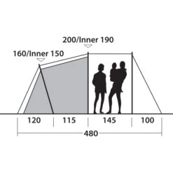 Outwell Springwood 5SG Tent - Blauw -Buitensport Winkel outwell springwood 5sg tent blue 17 1374863