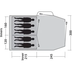 Outwell Springwood 5SG Tent - Blauw -Buitensport Winkel outwell springwood 5sg tent blue 18 1374864