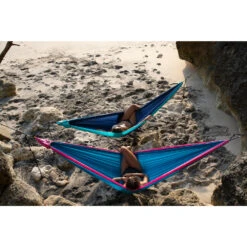 Ticket To The Moon Travel Hammock - King Size - Aqua - Pink -Buitensport Winkel tttm kingsize hammock aqua pink 04 847149